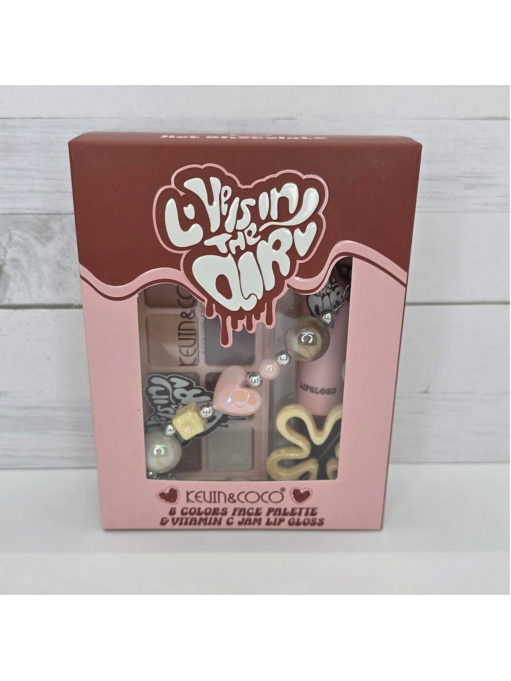 Kevin & Coco Face Palette, Lip Gloss & Purse/Key Charm